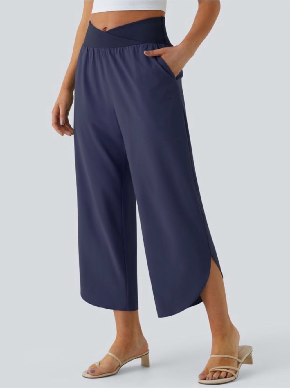 Halara high waisted crossover quick dry resort pants with pockets
